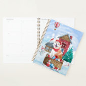 Akita Hund im Schnee Weihnachts-Hundehaus Planer (Anzeige)