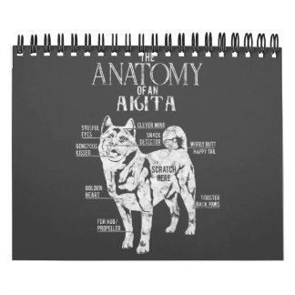 Akita Hund Lover | Cool Akita Anatomie Clos Kalender