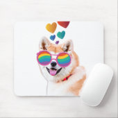 Akita Hund mit HerzValentinstag Mousepad (Mit Mouse)
