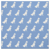 Akita Hund Silhouette Pet Light Blue Stoff (Muster)