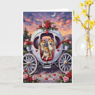 Akita Hund Valentinstag Karte