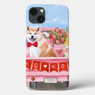Akita-Hund Valentinstag-Lieferwagen Herzen  Case-Mate iPhone Hülle