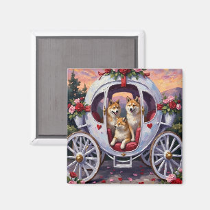 Akita Hund Valentinstag Magnet