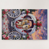Akita Hund Valentinstag Puzzle (Horizontal)