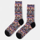 Akita Hund Valentinstag Socken (Linkes Detail)