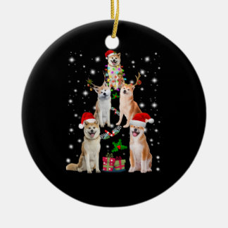 AKita Hunde Weihnachten, Akita Santa Zoll Produkt Keramik Ornament