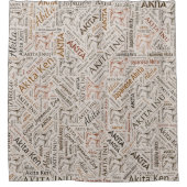 Akita-Hundwort-Kunst Duschvorhang (Vorderseite)