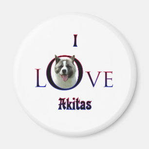 Akita I Liebe Magnet