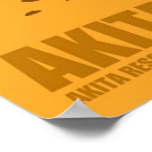 Akita im Herbst (18" x 19,5") Poster (Ecke)