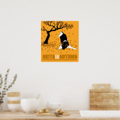 Akita im Herbst (18" x 19,5") Poster (Küche)