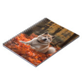 Akita im Herbst Leaves Fall Inspiriert Notizblock (Linke Seite)