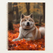 Akita im Herbst Leaves Fall Inspiriert Planer (Vorderseite)