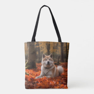 Akita im Herbst Leaves Fall Inspiriert Tasche