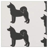 Akita in Silhouette Stoff (Nahaufnahme)