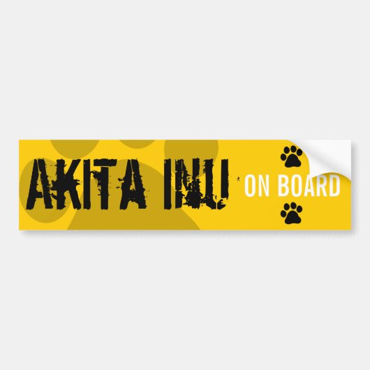 Akita Inu an Bord Autoaufkleber (Vorne)