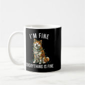 Akita Inu Christmas I'm Fine Everything Is Fine Kaffeetasse (Links)