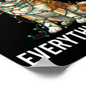 Akita Inu Christmas I'm Fine Everything Is Fine  Poster (Ecke)