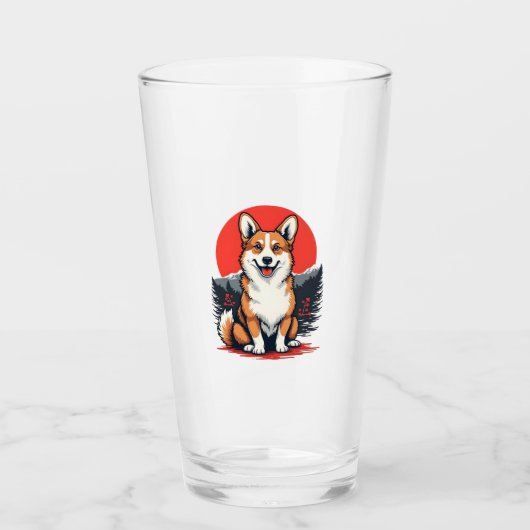Akita Inu Dog Glas (Vorderseite)