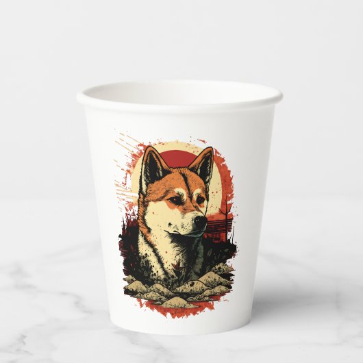 Akita Inu Dog Pappbecher (Vorderseite)