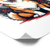 Akita Inu Dog Poster (Ecke)