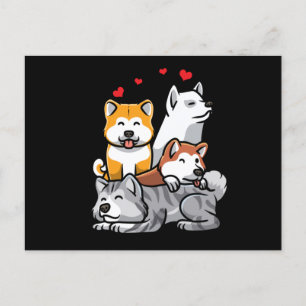 Akita Inu Dog Postkarte