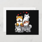 Akita Inu Dog Postkarte (Vorne/Hinten)