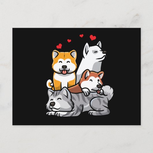 Akita Inu Dog Postkarte (Vorderseite)