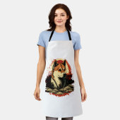 Akita Inu Dog Schürze (Getragen)