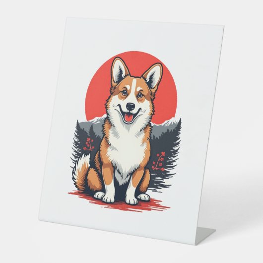 Akita Inu Dog Sockelschild (Vorderseite)