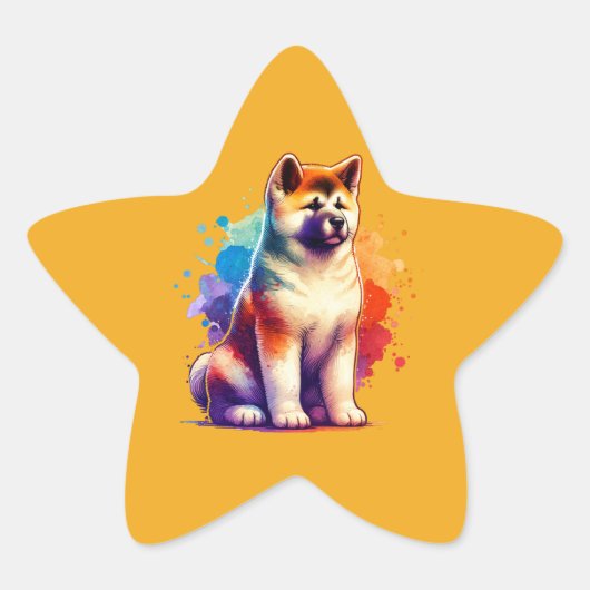 Akita Inu Dog Stern-Aufkleber (Vorderseite)