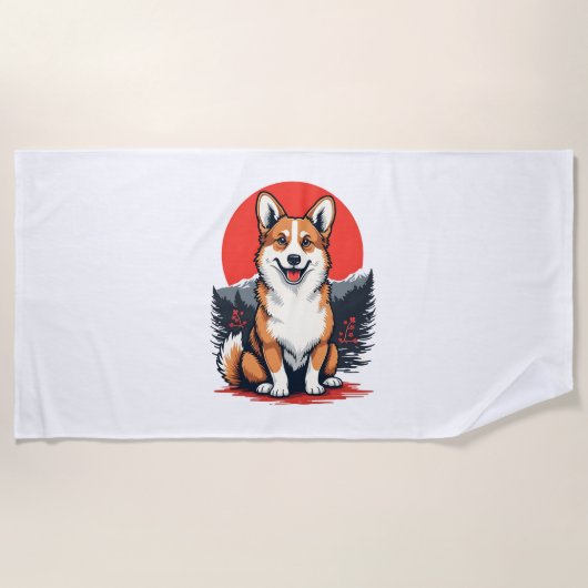 Akita Inu Dog Strandtuch (Vorderseite)