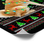 Akita Inu Dog Ugly Christmas Sweaters Holiday Sant Poster (Ecke)