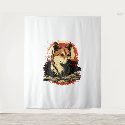 Akita Inu Dog Wandteppich (Vorderseite)
