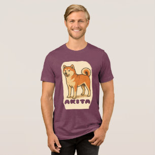 AKITA INU HUND T-Shirt Tri-Blend Shirt