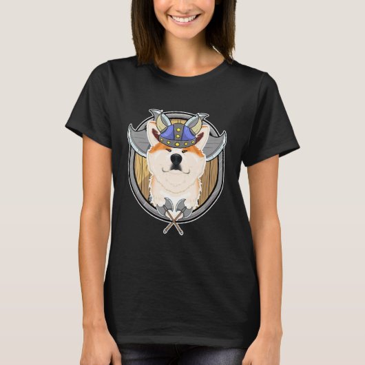 Akita Inu I Valhalla I Viking T-Shirt (Vorderseite)