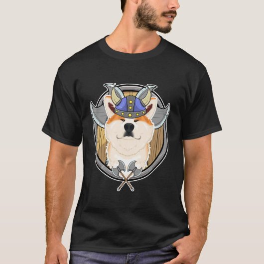 Akita Inu I Valhalla I Viking T-Shirt (Vorderseite)