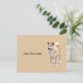 Akita Inu Postkarte (Stehend Vorderseite)