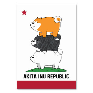 Akita Inu Republik Tischnummer