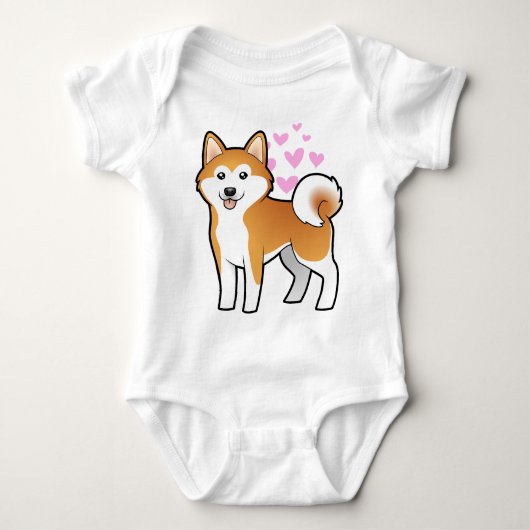 Akita Inu/Shiba Inu Liebe Baby Strampler (Vorderseite)
