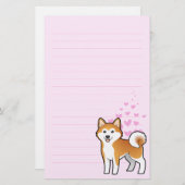 Akita Inu/Shiba Inu Liebe Briefpapier (Vorne/Hinten)
