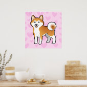 Akita Inu / Shiba Inu Liebe Poster (Küche)