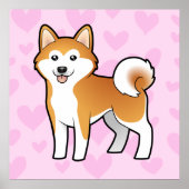 Akita Inu / Shiba Inu Liebe Poster (Vorne)