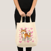 Akita Inu/Shiba Inu Liebe Tragetasche (Vorderseite (Produkt))