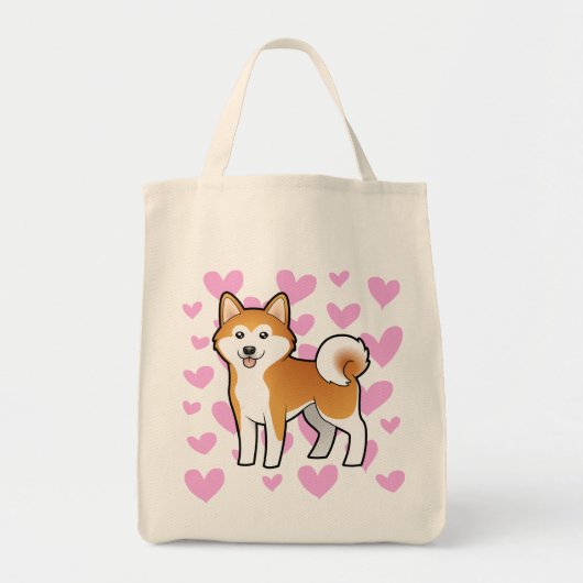 Akita Inu/Shiba Inu Liebe Tragetasche (Vorne)