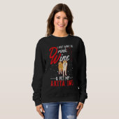 Akita Inu und Wein Sweatshirt (Vorne ganz)