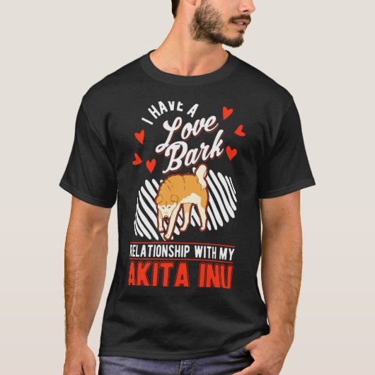 Akita Inu Valentines Day Japanese Akita  T-Shirt (Vorderseite)