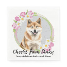 Akita Inu Wedding Napkins mit Hunden Foto