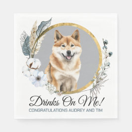Akita Inu Wedding Napkins mit Hunden Foto Serviette