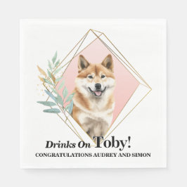 Akita Inu Wedding Napkins mit Hunden Foto Serviette