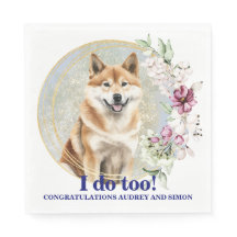 Akita Inu Wedding Napkins mit Hunden Foto